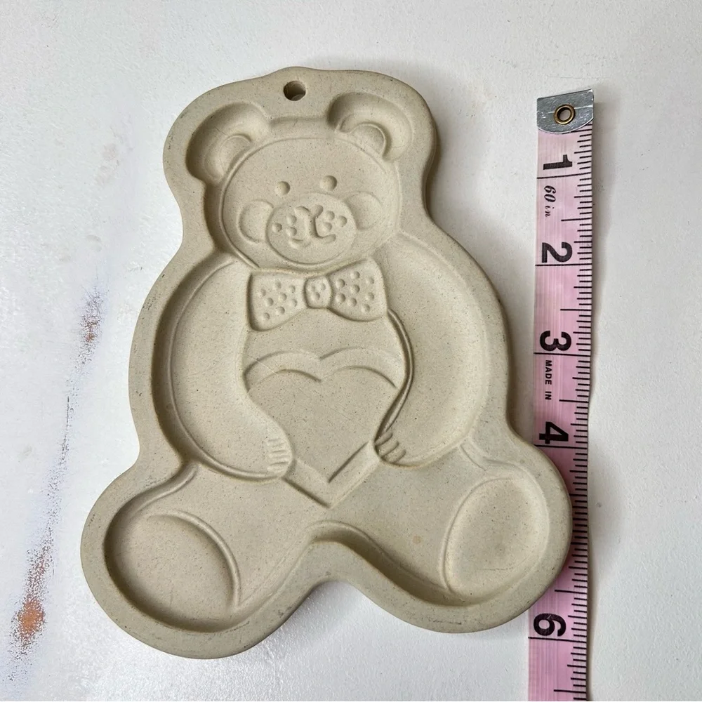 Pampered Chef 90s Stoneware cookie molds teddy, sunflowers, fruit bowl